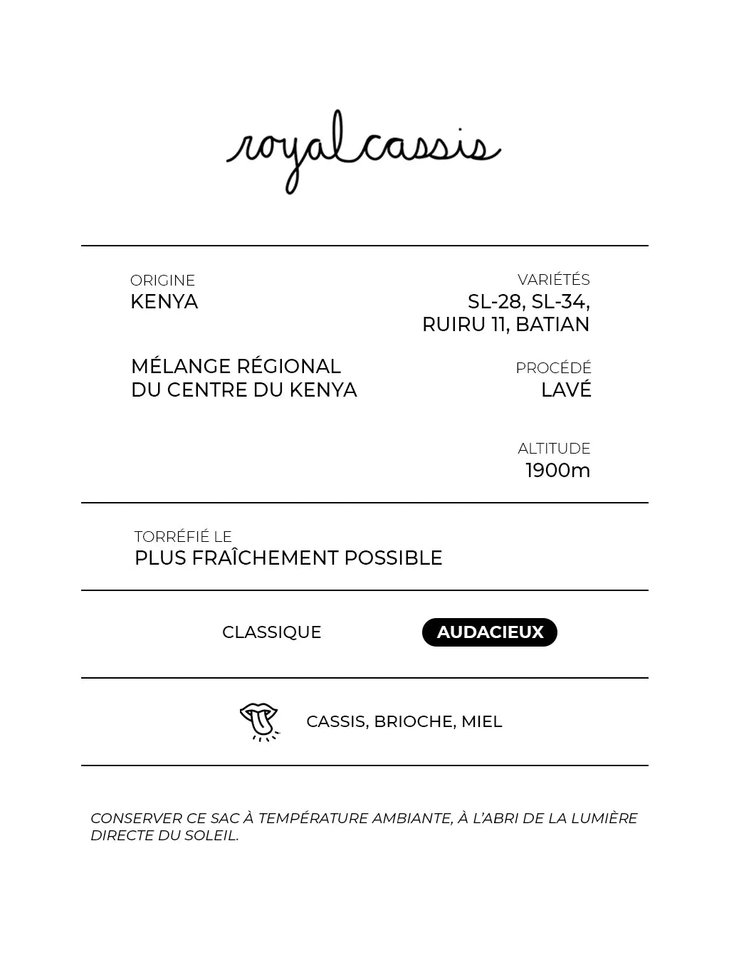 ROYAL CASSIS (Kenya)